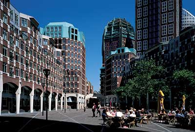 MUZENPLEIN E CLIOPLEIN NEL COMPLESSO DE RESIDENT, DEN HAAG L'AIA, OLANDA. 1993-2001